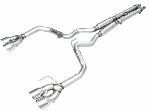 Ford Mustang Performance Exhaust - AWE Tuning - Cat-Back Track Edition - Chrome Silver - 2024+ Ford Mustang Performance Exhaust - AWE Tuning - Cat-Back Track Edition - Chrome Silver - 2024+